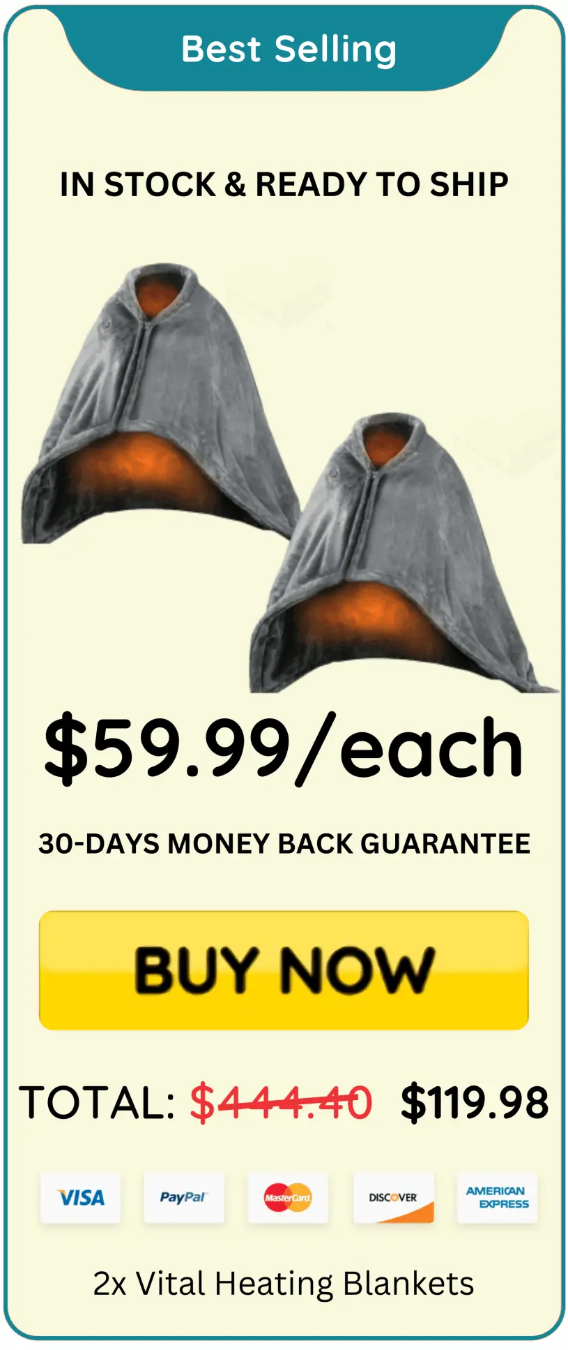 Vital Heating Blanket offer price 