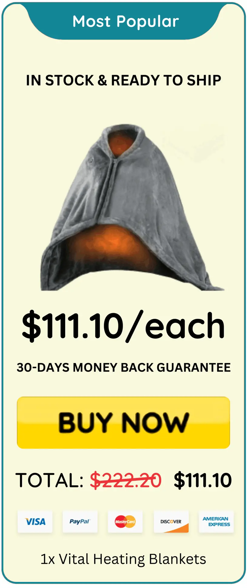 Vital Heating Blanket price 